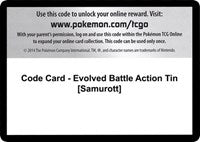 Code Card - Evolved Battle Action Tin [Samurott] [Emerging Powers]