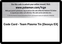 Code Card - Team Plasma Tin [Deoxys EX] [Plasma Blast]