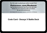 Code Card - Deoxys V Battle Deck [Miscellaneous Cards & Products]