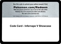 Code Card - Infernape V Showcase [Miscellaneous Cards & Products]