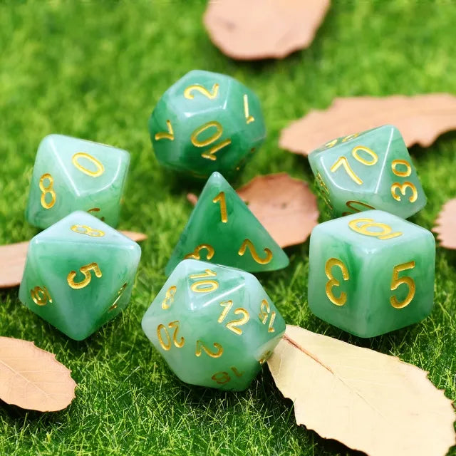 Green Jade Dice Dice Set