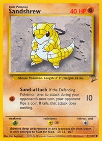 Sandshrew (091/130) [Base Set 2]