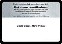 Code Card - Mew V Box [Miscellaneous Cards & Products]