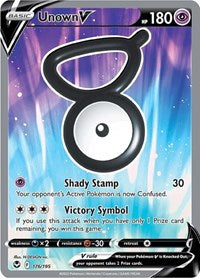 Unown V (Full Art) (176/195) [SWSH12: Silver Tempest]