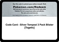 Code Card - Silver Tempest 3 Pack Blister [Togetic] [SWSH12: Silver Tempest]