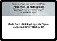 Code Card - Shining Legends Figure Collection: Shiny Darkrai GX [Shining Legends]