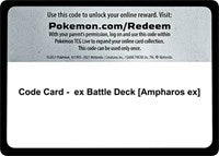 Code Card - ex Battle Deck [Ampharos ex] [Miscellaneous Cards & Products]