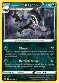 Galarian Obstagoon (Cosmos Holo) (161/264) [Miscellaneous Cards & Products]