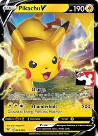 Pikachu V (043/185) [Prize Pack Series Cards]