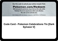 Code Card - Pokemon Celebrations Tin [Dark Sylveon V] [World Championship Decks]