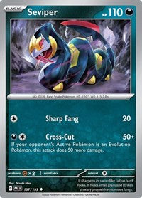 Seviper (137/193) [SV02: Paldea Evolved]