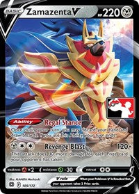 Zamazenta V - 105/172 (105/172) [Prize Pack Series Cards]