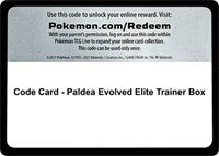 Code Card - Paldea Evolved Elite Trainer Box [SV02: Paldea Evolved]