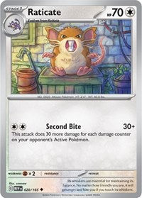 Raticate (020/165) [SV: Scarlet & Violet 151]