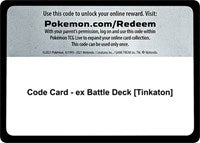Code Card - ex Battle Deck [Tinkaton] [Miscellaneous Cards & Products]