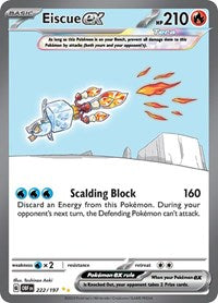 Eiscue ex - 222/197 (222/197) [SV03: Obsidian Flames]