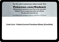Code Card - Paldea Evolved Checklane Blister [Growlithe] [SV02: Paldea Evolved]