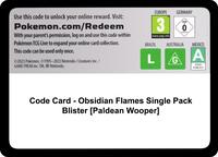 Code Card - Obsidian Flames Single Pack Blister [Paldean Wooper] [SV03: Obsidian Flames]