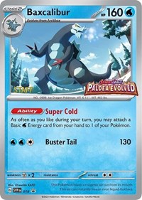 Baxcalibur (Prerelease) [Staff] (019) [SV: Scarlet & Violet Promo Cards]