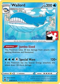 Wailord (038/195) [Prize Pack Series Cards]