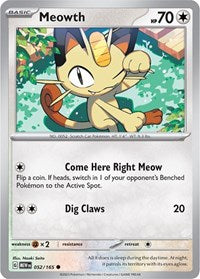 Meowth (052/165) [SV: Scarlet & Violet 151]