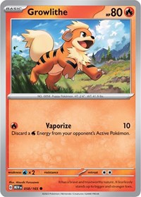 Growlithe (058/165) [SV: Scarlet & Violet 151]