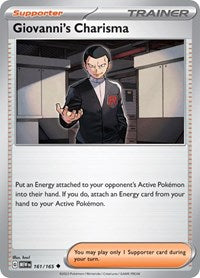 Giovanni's Charisma - 161/165 (161/165) [SV: Scarlet & Violet 151]