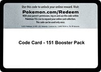 Code Card - 151 Booster Pack [SV: Scarlet & Violet 151]