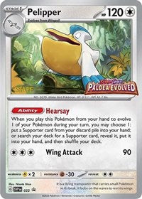 Pelipper (Prerelease) [Staff] (022) [SV: Scarlet & Violet Promo Cards]