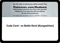 Code Card - ex Battle Deck [Kangaskhan] [Miscellaneous Cards & Products]