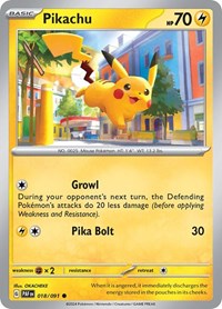 Pikachu - 018/091 (018/091) [SV: Paldean Fates]