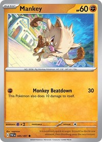 Mankey - 045/091 (045/091) [SV: Paldean Fates]