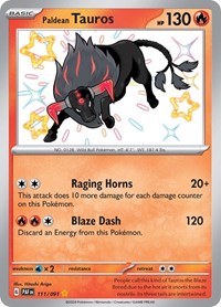 Paldean Tauros - 111/091 (111/091) [SV: Paldean Fates]