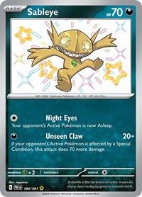 Sableye (184/091) [SV: Paldean Fates]