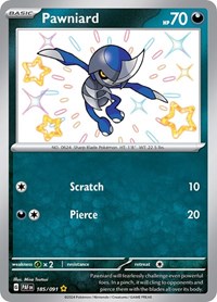 Pawniard (185/091) [SV: Paldean Fates]