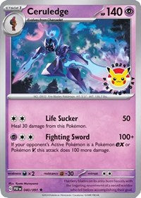 Ceruledge (Pokémon Day 2024) (Cosmos Holo) (040/091) [Miscellaneous Cards & Products]