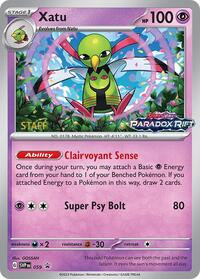 Xatu (Prerelease) [Staff] (059) [SV: Scarlet & Violet Promo Cards]