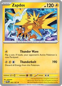 Zapdos (065/167) [SV06: Twilight Masquerade]