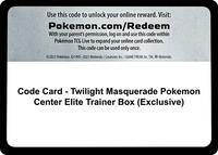 Code Card - Twilight Masquerade Pokemon Center Elite Trainer Box (Exclusive) [SV06: Twilight Masquerade]