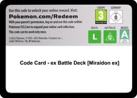 Code Card - ex Battle Deck [Miraidon ex] [Miscellaneous Cards & Products]