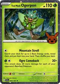 Teal Mask Ogerpon (Cosmos Holo) (024/167) [Trick or Trade BOOster Bundle 2024]