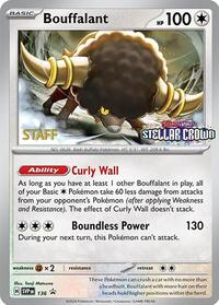 Bouffalant (Prerelease) [Staff] (136) [SV: Scarlet & Violet Promo Cards]