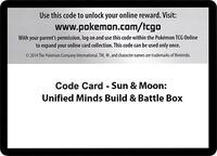 Code Card - Sun & Moon Unified Minds Build & Battle Box [SM - Unified Minds]