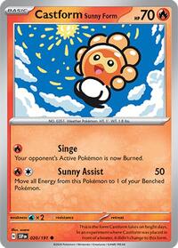 Castform Sunny Form - 020/191 (020/191) [SV08: Surging Sparks]