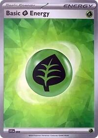 Basic Grass Energy (Cracked Ice Holo) (009) [SVE: Scarlet & Violet Energies]