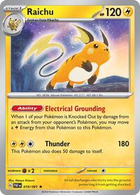 Raichu - 019/091 (Paldean Fates) (019/091) [Deck Exclusives]