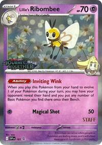 Lillie's Ribombee (Prerelease) [Staff] (183) [SV: Scarlet & Violet Promo Cards]