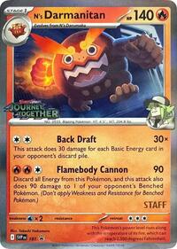 N's Darmanitan (Prerelease) [Staff] (181) [SV: Scarlet & Violet Promo Cards]