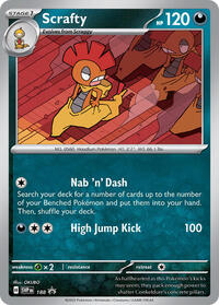 Scrafty (Cosmos Holo) (188) [SV: Scarlet & Violet Promo Cards]