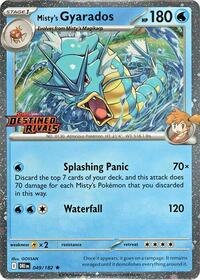 Misty's Gyarados (Prerelease) (049/182) [Miscellaneous Cards & Products]